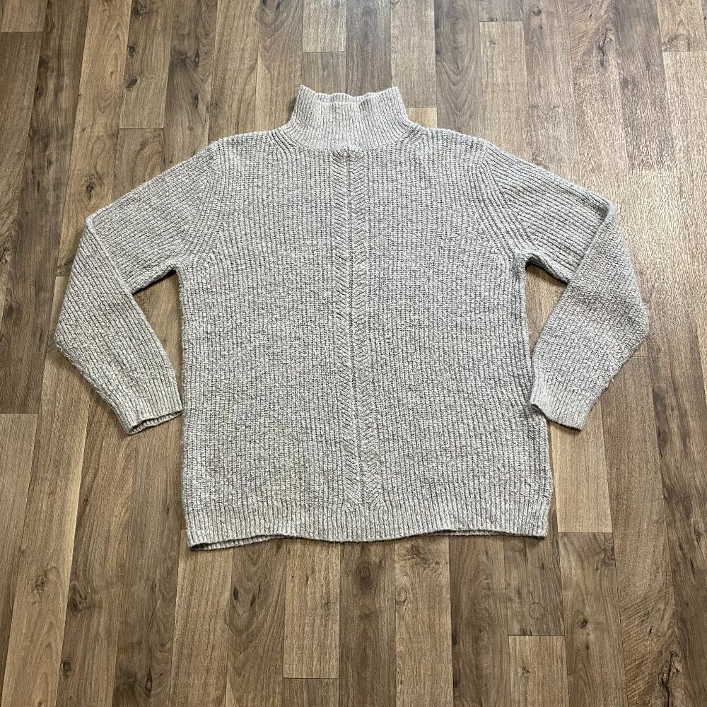 Jack + Avery Gray Knit Turtle Neck Sweater Size Large
